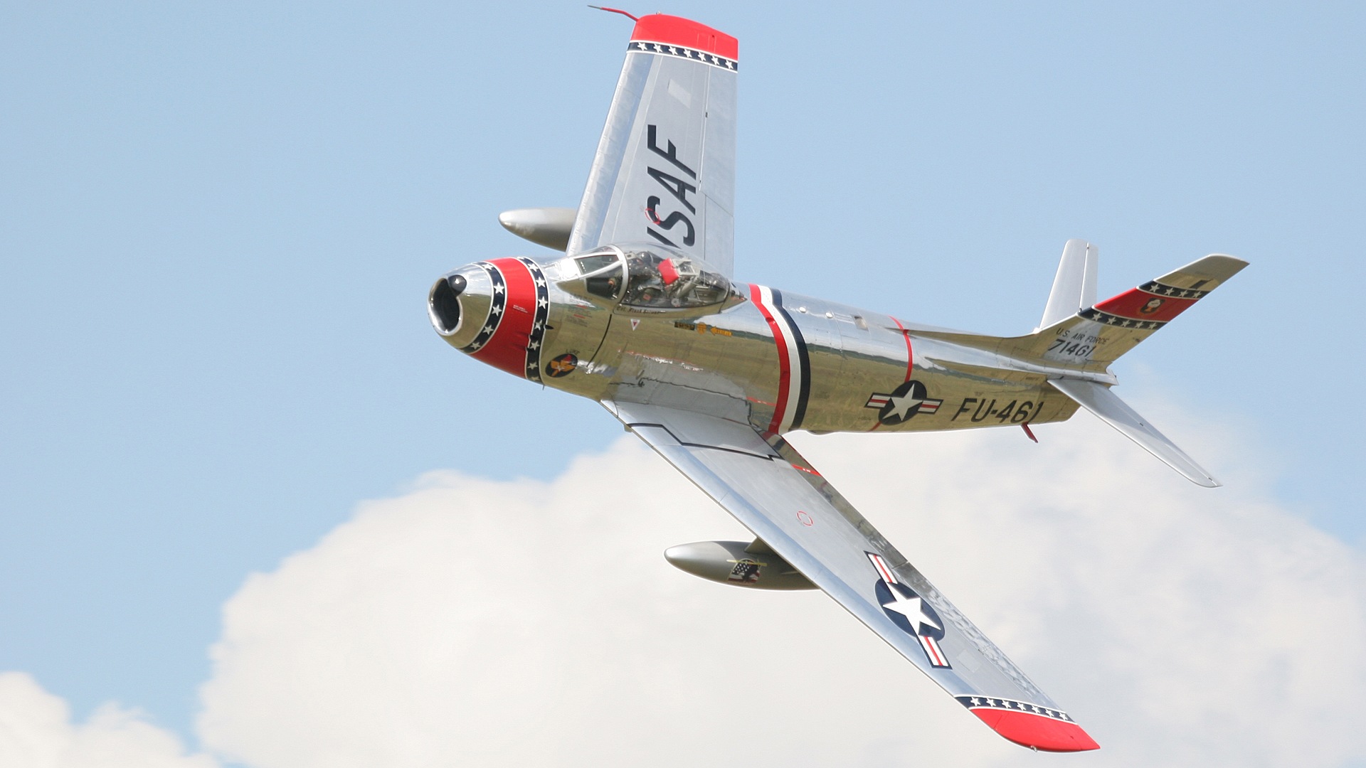 Photographed At The 2005 Yankee Air Museum 'thunder - Sabre Jet , HD Wallpaper & Backgrounds