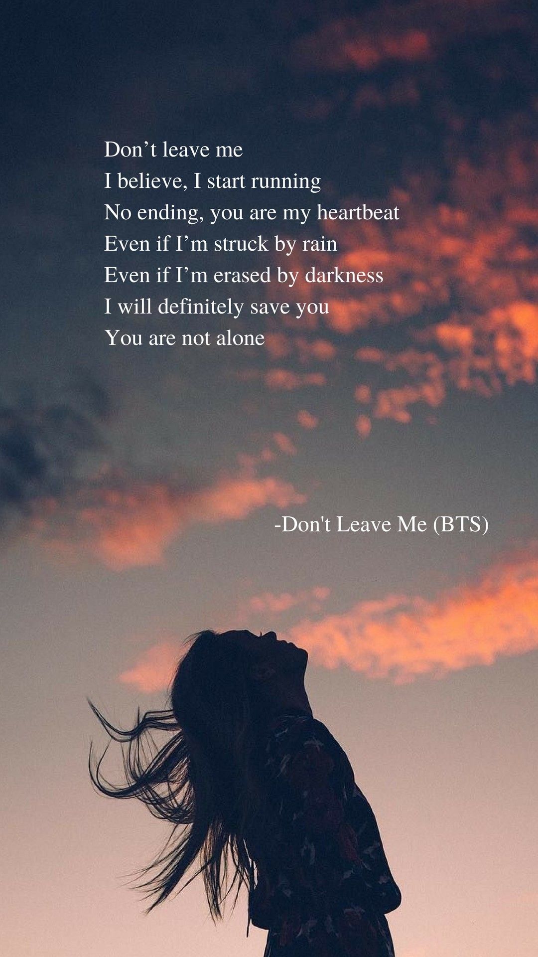 Don't Leave Me Lyrics Wallpaper - Bts Don T Leave Me Lyrics , HD Wallpaper & Backgrounds