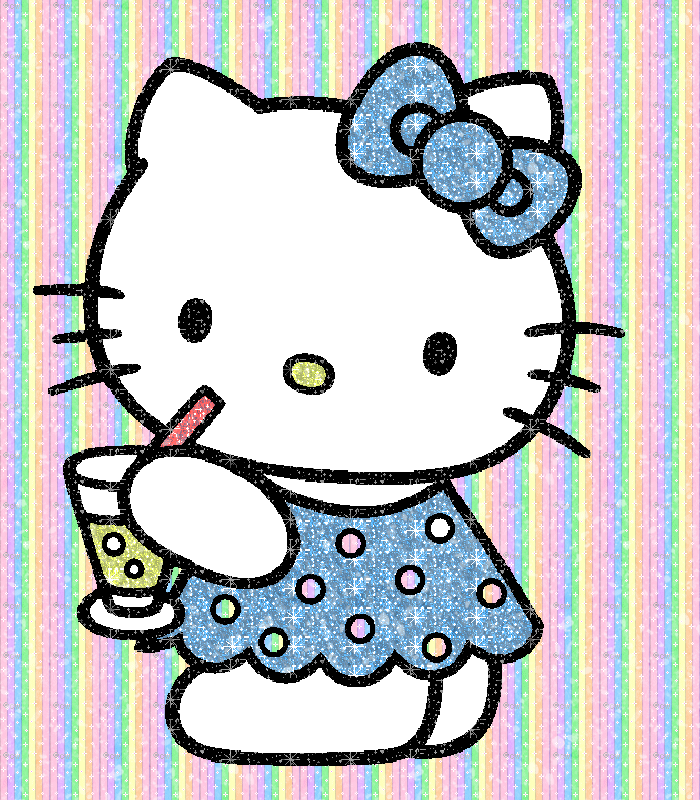 Hello Kitty Glitter Gifs - Hello Kitty Pencil Drawing , HD Wallpaper & Backgrounds