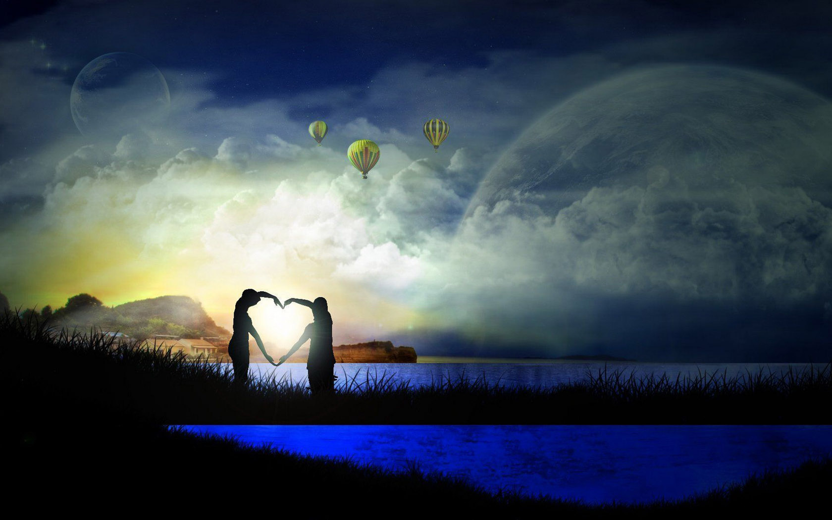 Artistic Concept Computer Desktop Wallpaper - Romantic Wallpaper Rainy Day , HD Wallpaper & Backgrounds