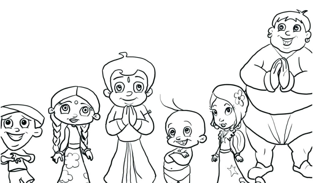 Coloring Pages For Wedding Anniversary Pictures Colouring - Chota Bheem Colouring Pages , HD Wallpaper & Backgrounds