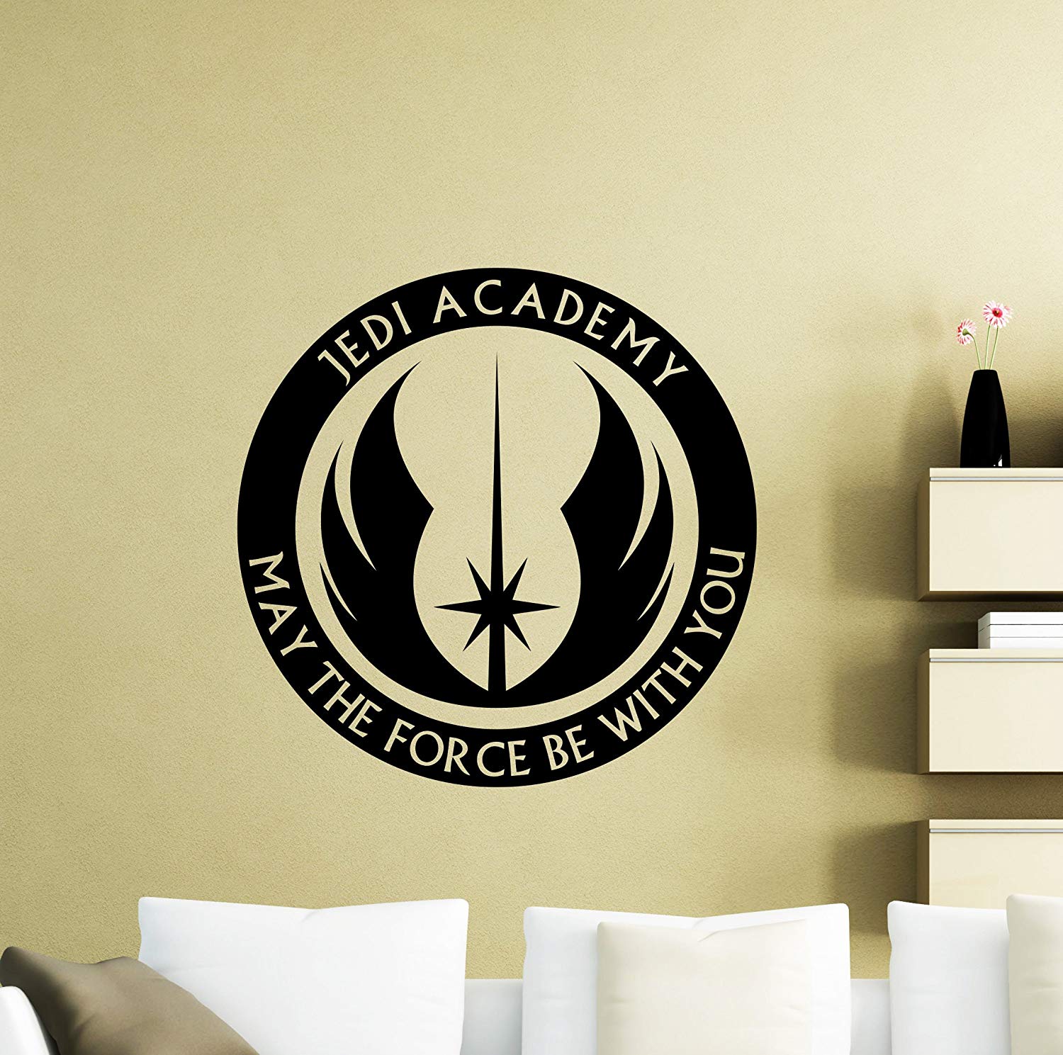 Star Wars Wall Vinyl Decal Jedi Academy May The Force - Jedi Order Symbol , HD Wallpaper & Backgrounds