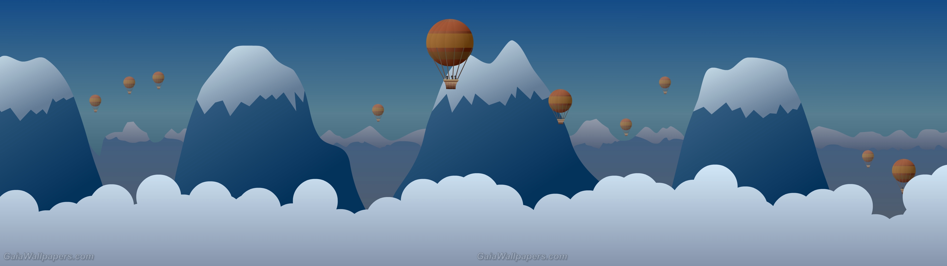 Imaginary Balloon Trip In The Mountains - Hot Air Balloon , HD Wallpaper & Backgrounds