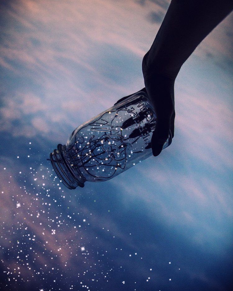 Sprinkling Imaginary Stars Into An Imaginary World - Aesthetic Lights In A Jar , HD Wallpaper & Backgrounds