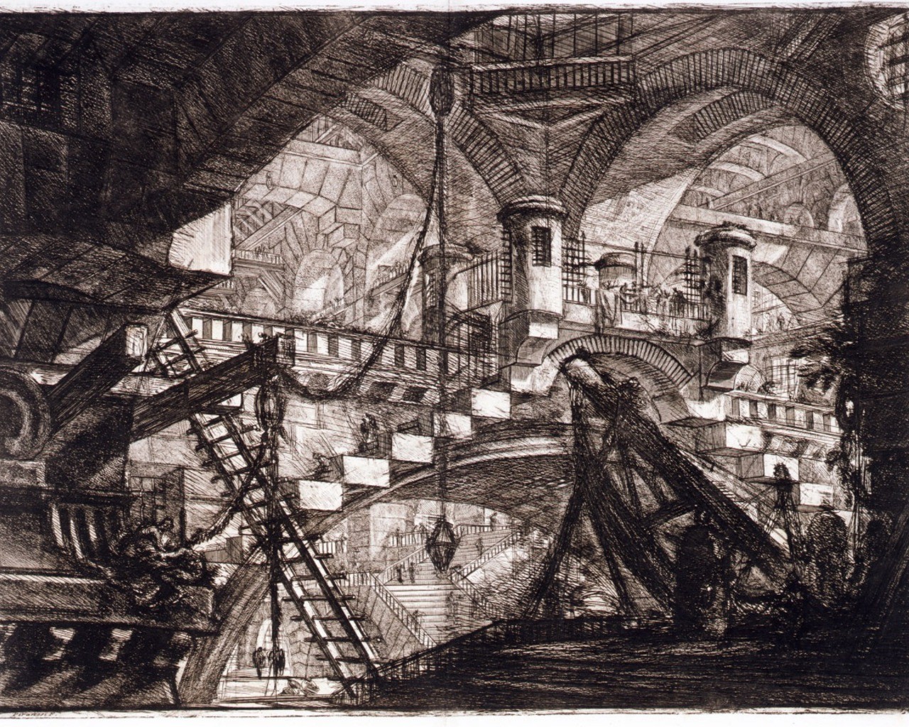 Piranesi Imaginary Prison Old Italian Phantasy Century - Slow Regard Of Silent Things Art , HD Wallpaper & Backgrounds