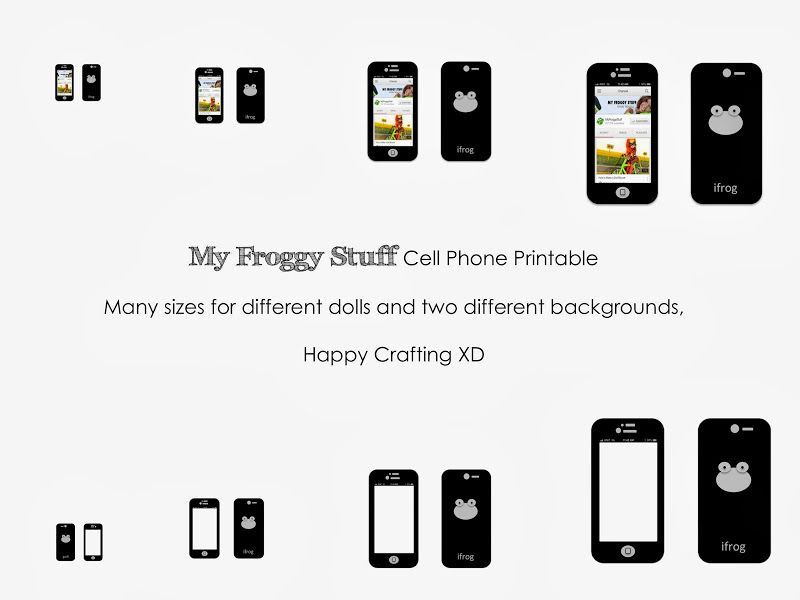 My Froggy Stuff Printable Samplingforeignluxury - Mini Printable Phone Doll , HD Wallpaper & Backgrounds