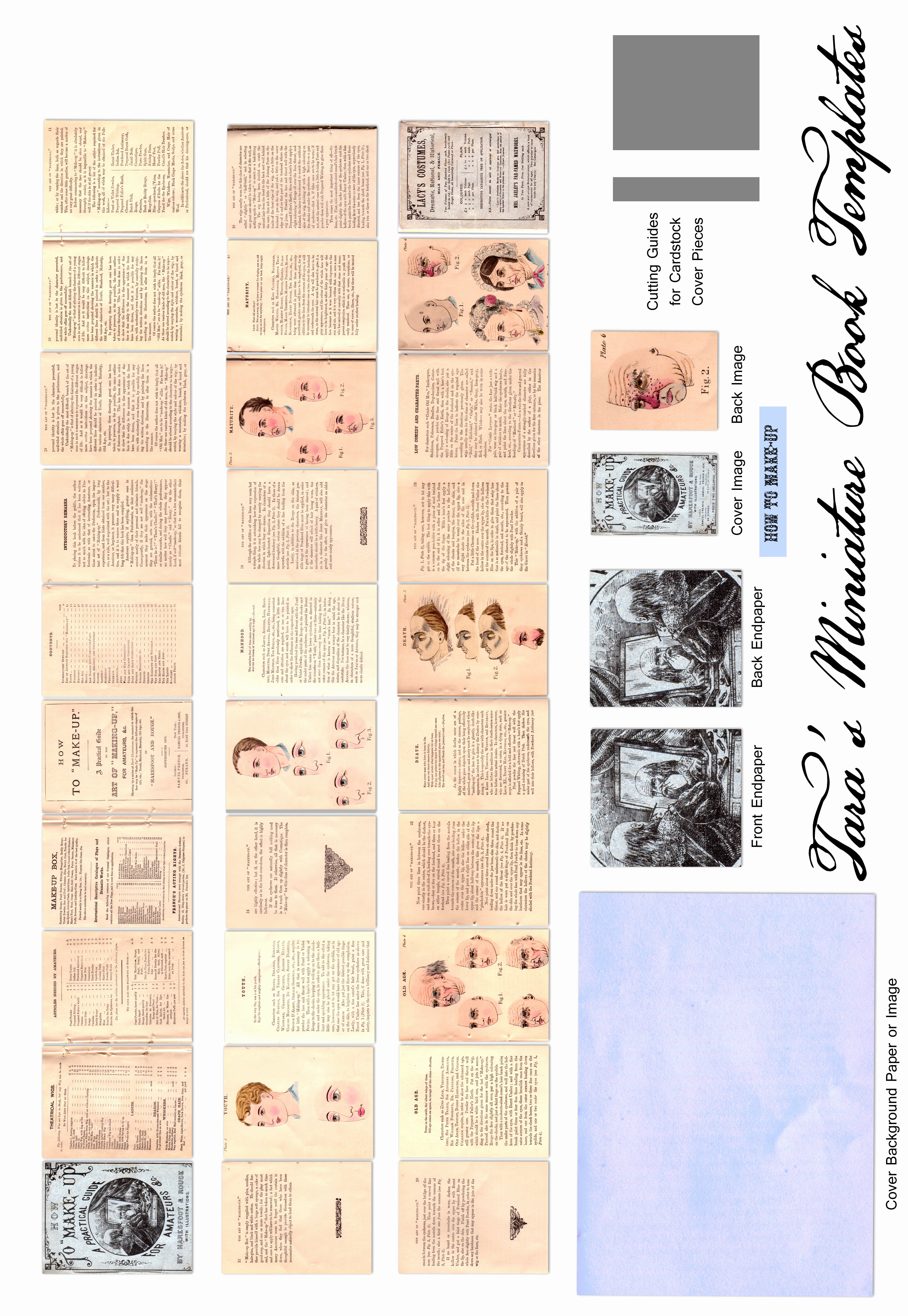 Beach Printable Mini Calendar For Dolls Miniature Printables - Mini Book Covers Template , HD Wallpaper & Backgrounds