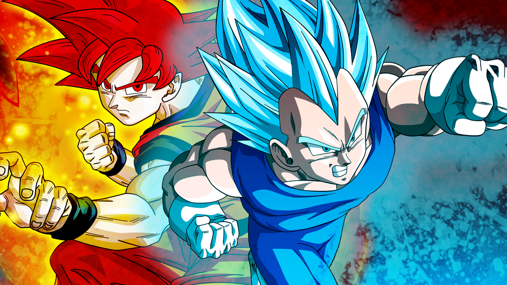 Download - Goku Ssj God Y Vegeta Ssj Blue , HD Wallpaper & Backgrounds