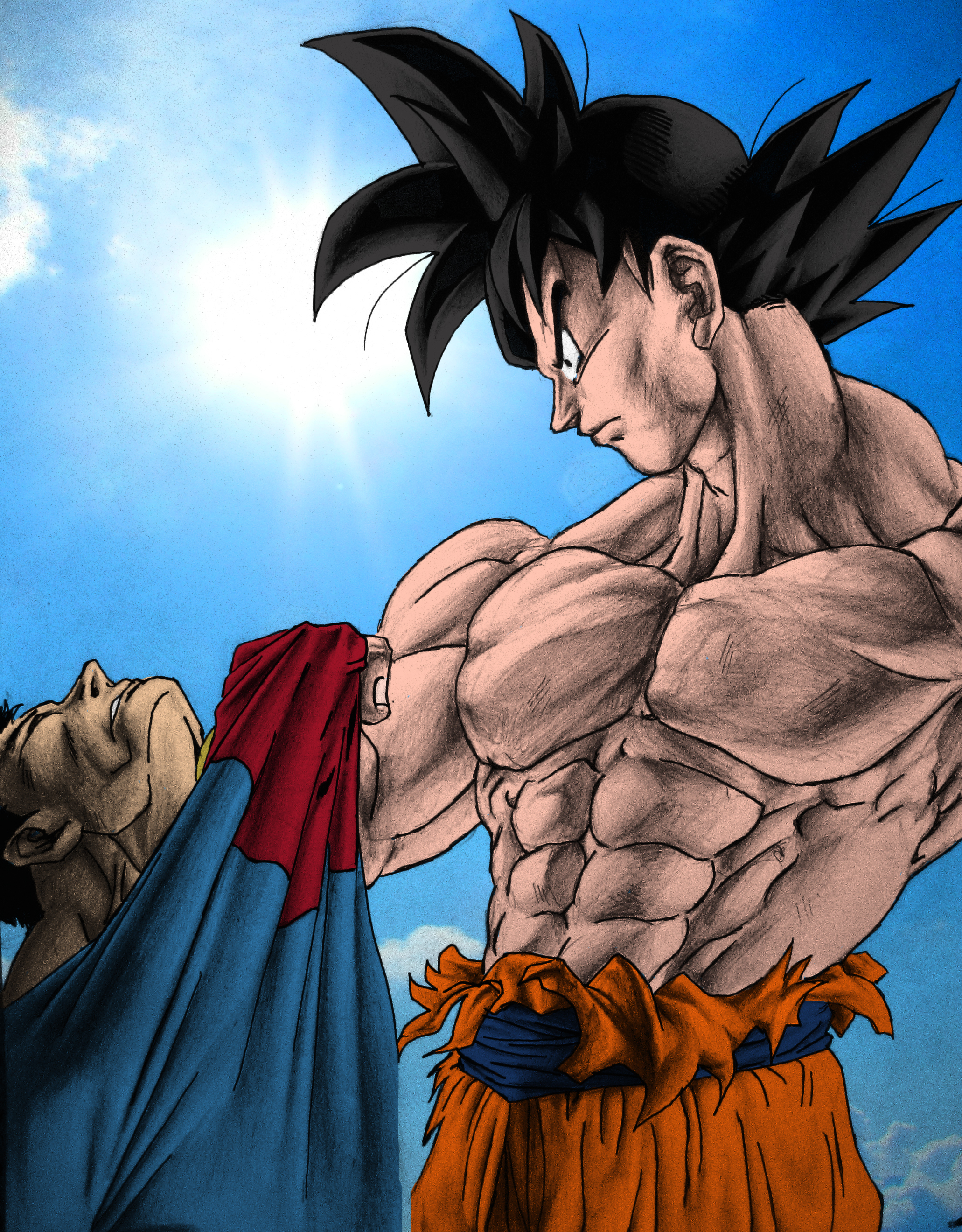 Goku Vs Superman , HD Wallpaper & Backgrounds