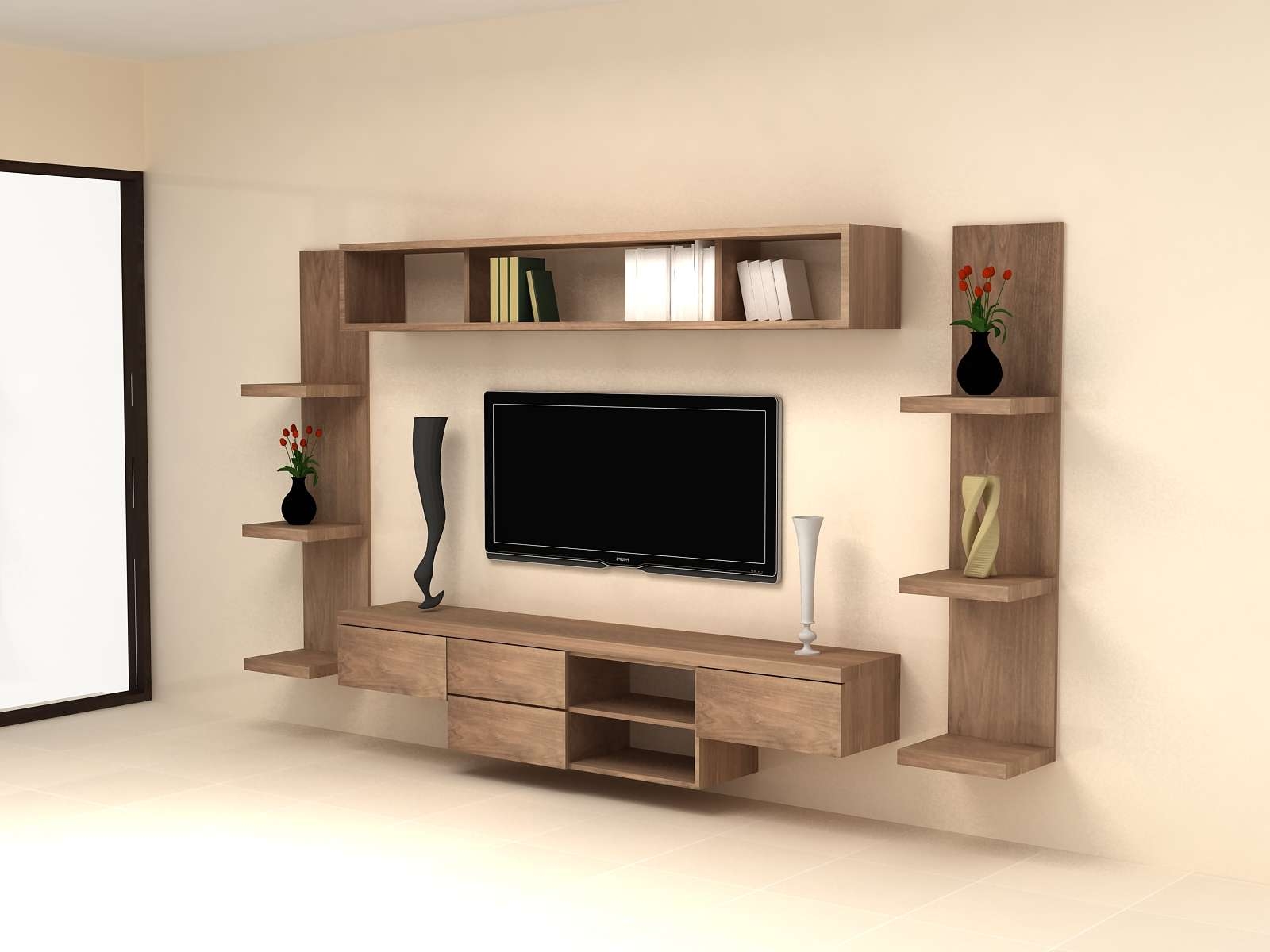 Living Room Tv Unit - Interior Design Tv Stand , HD Wallpaper & Backgrounds