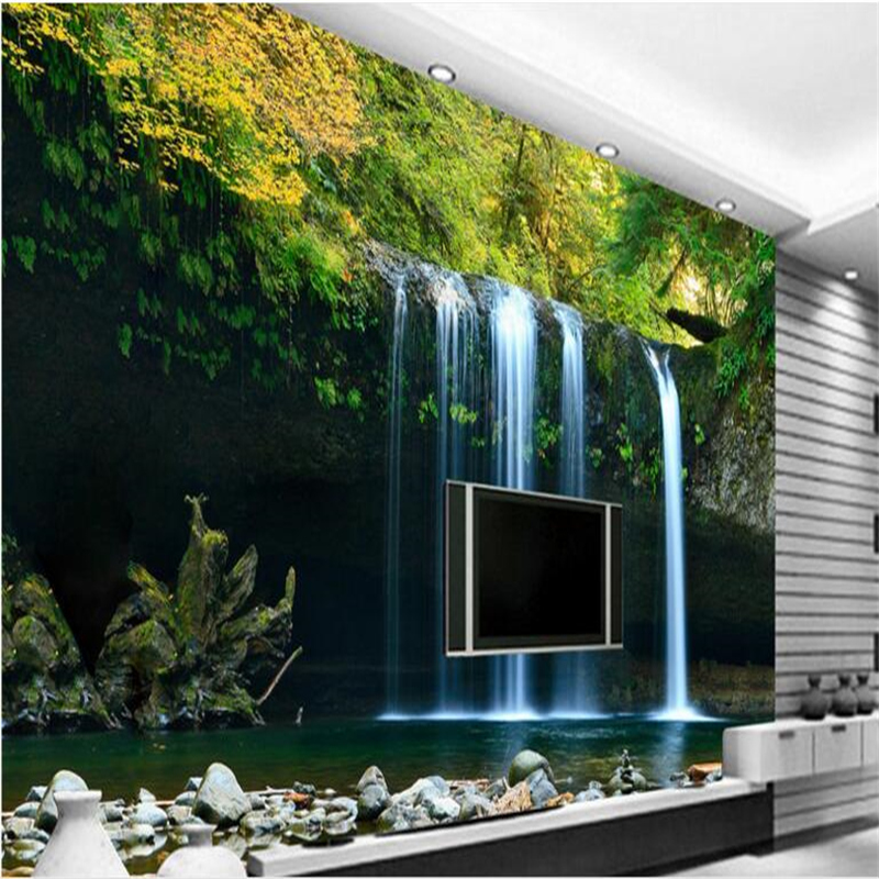 Beibehang Large Custom Wallpaper 3d Waterfalls Water - Interior Design , HD Wallpaper & Backgrounds