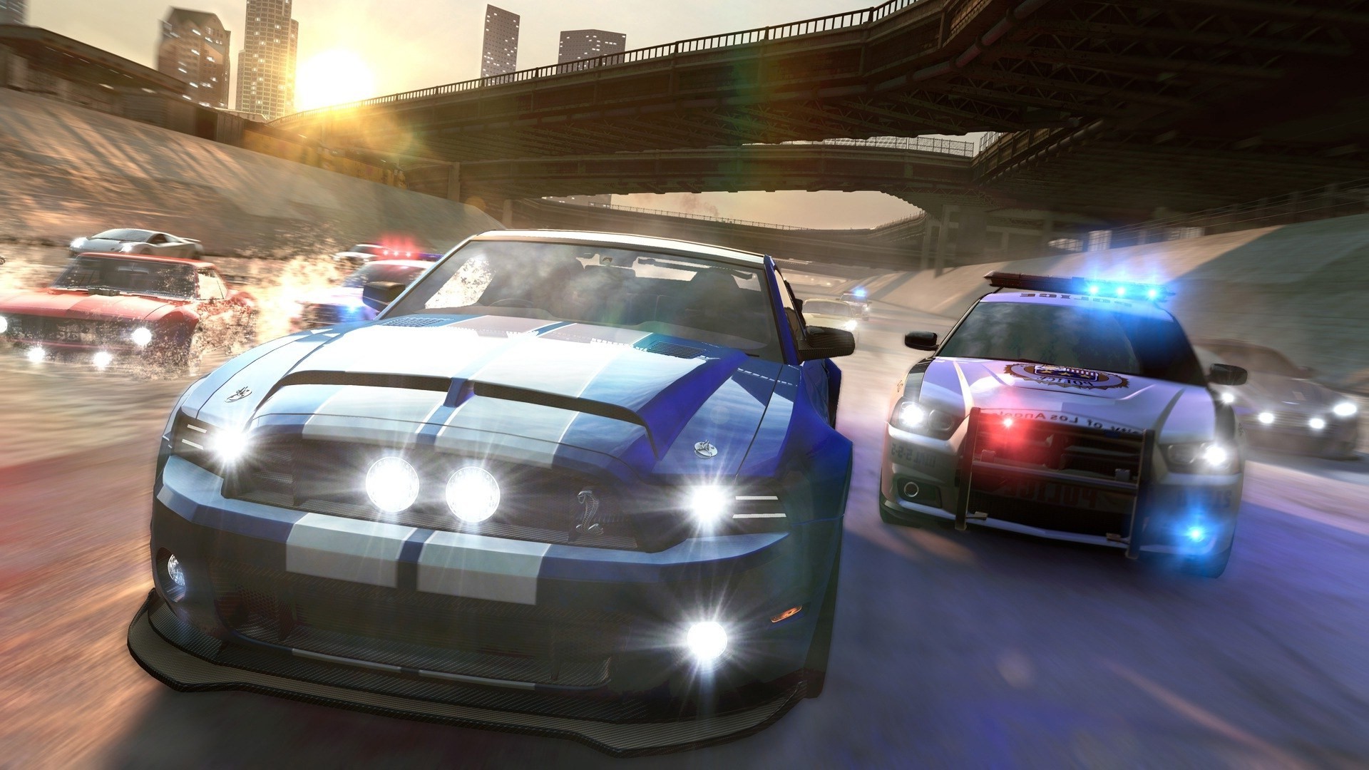 The Crew Ubisoft Video Games Wallpaper And Background - Police Car , HD Wallpaper & Backgrounds