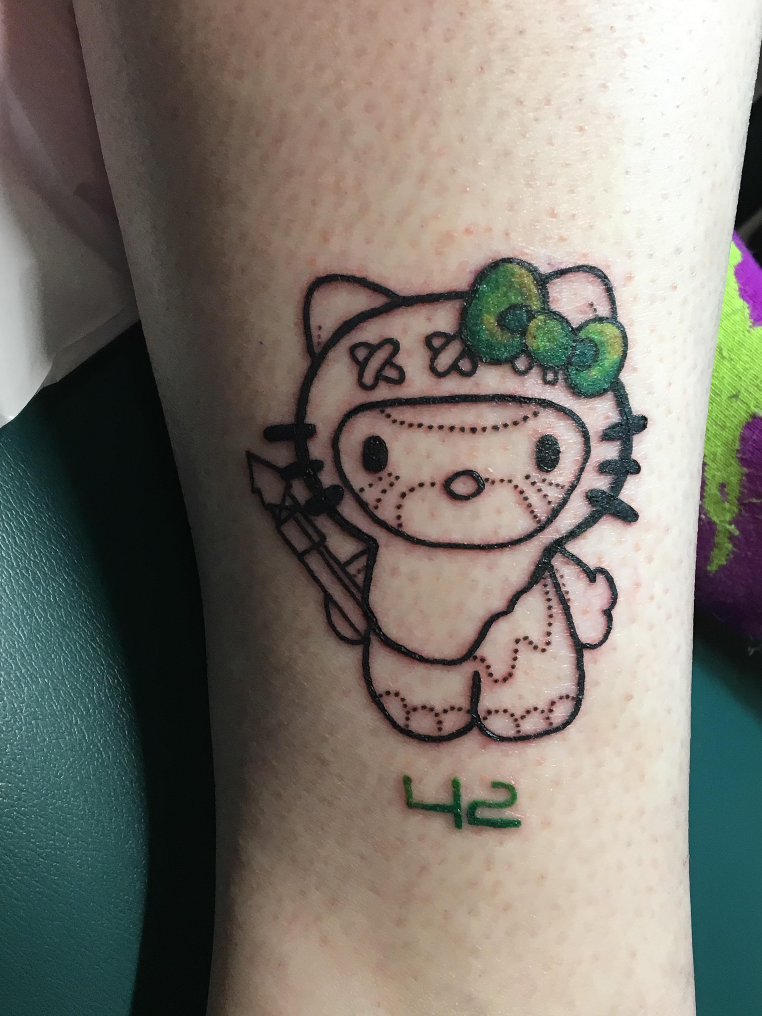 Ideas My Hello Kitty Ewok Tattoo - Tattoo , HD Wallpaper & Backgrounds