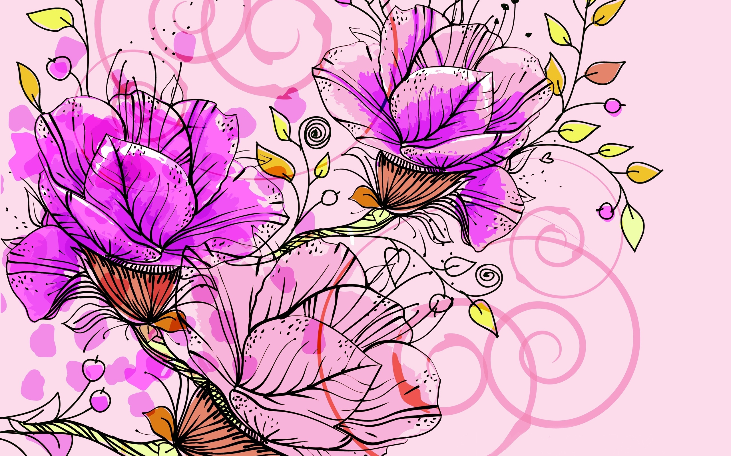 Decorative Arts, Design, Flora, Floral Design, Creative - Abstract Wallpaper Design Flower , HD Wallpaper & Backgrounds