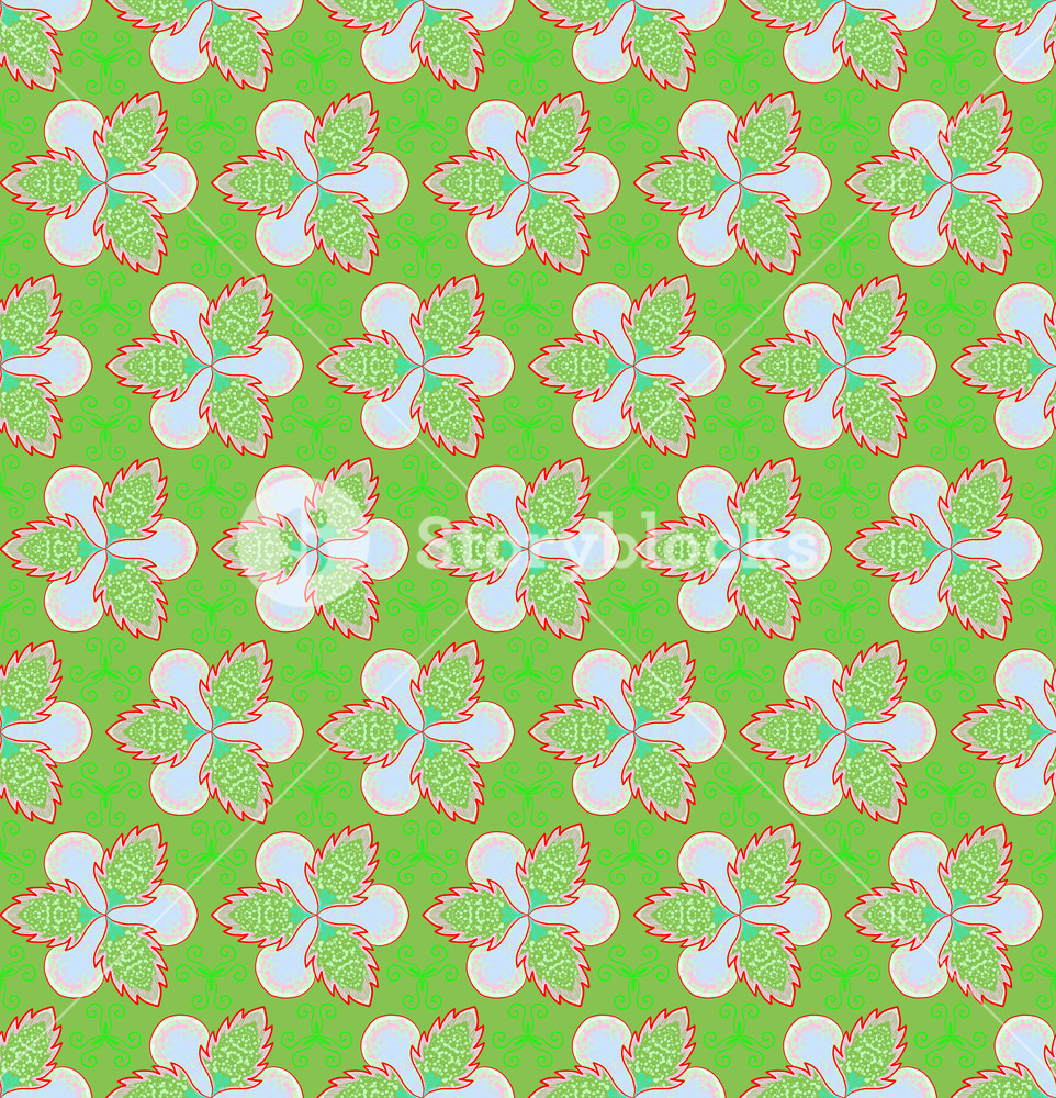 Green Flower And Ivy On Green Background Is Seamless - Papel Navideño Verde , HD Wallpaper & Backgrounds