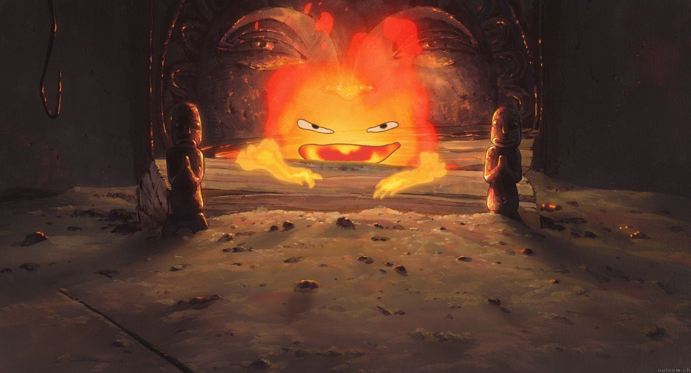 Calcifer Howl Moving Castle , HD Wallpaper & Backgrounds