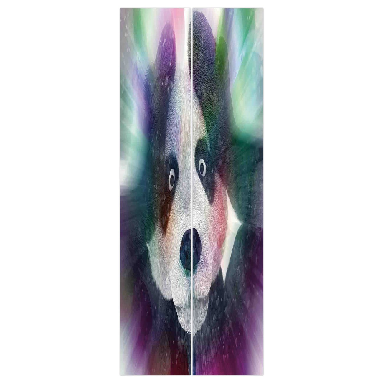 3d Door Wall Mural Wallpaper Stickers [ Psychedelic - Wolf , HD Wallpaper & Backgrounds