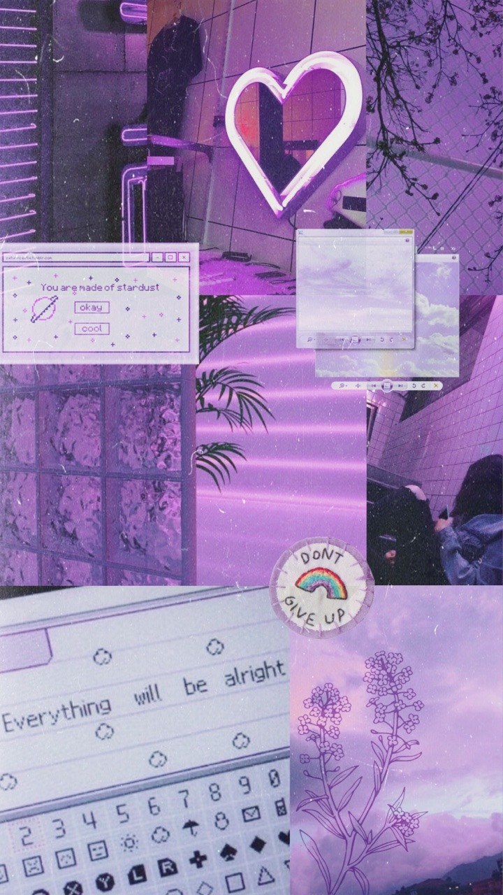 Purple Aesthetic Locks 🔮 - Heart , HD Wallpaper & Backgrounds