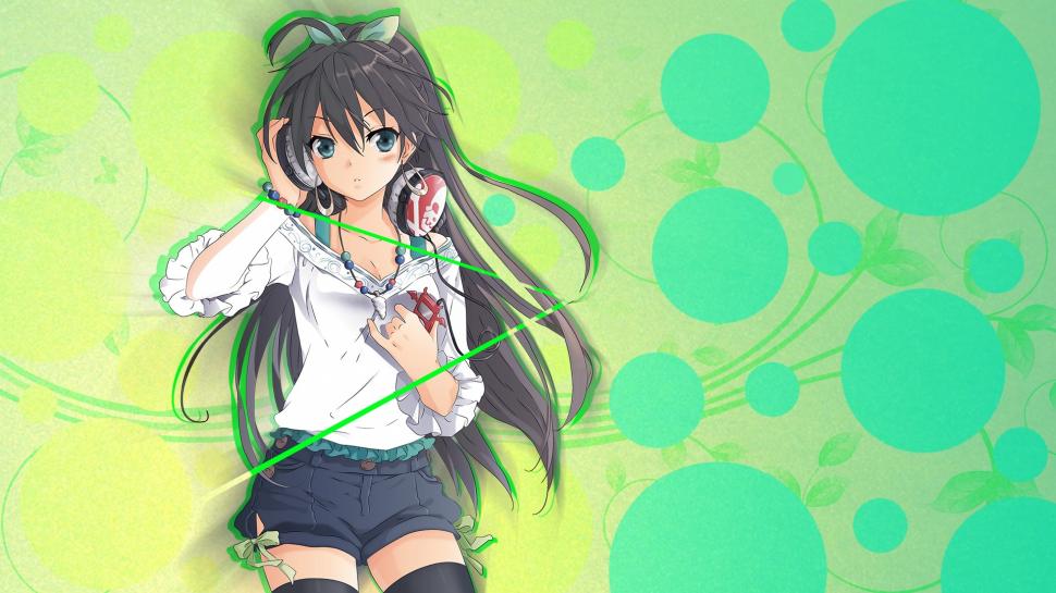 Anime Girls, Ganaha Hibiki, Long Hair, Headphones, - Chicas Anime Con Short , HD Wallpaper & Backgrounds