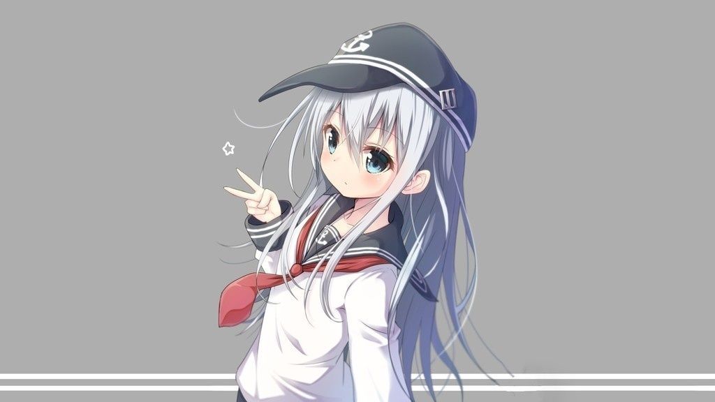 Hibiki, Kancolle, White Hair, School Uniform Wallpaper - Loli Profile , HD Wallpaper & Backgrounds