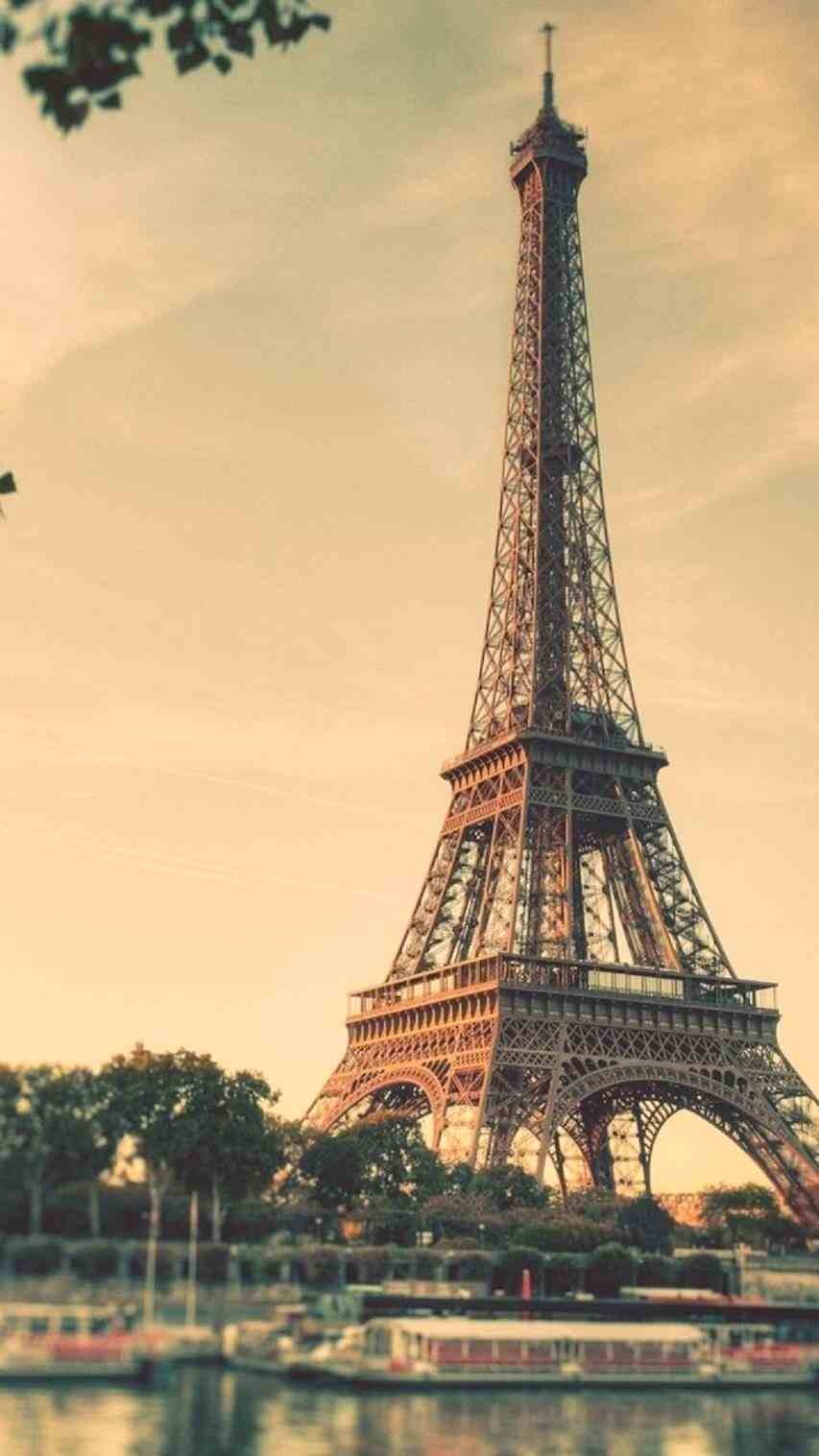 Shabby Paris Wallpaper Tumblr Iphone Vintage Romantic - Eiffel Tower , HD Wallpaper & Backgrounds