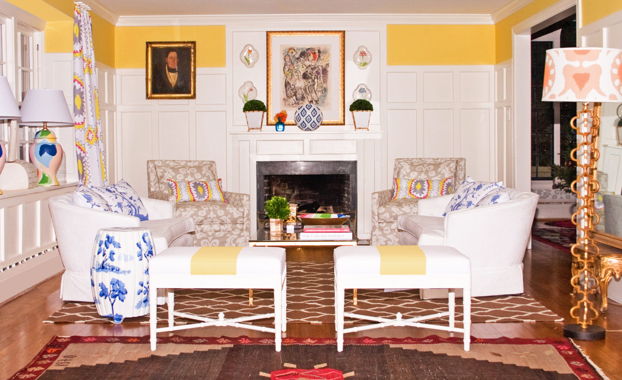 Dana Gibson, Main Image, Fireplace, Yellow, Living - Dana Gibson Rooms , HD Wallpaper & Backgrounds