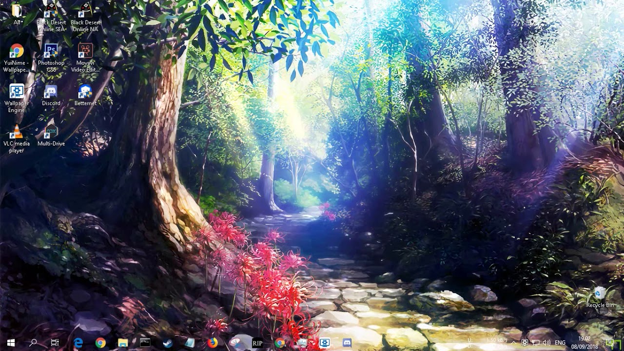 Kodama丨木灵丨木霊丨 [wallpaper Engine Anime] - Forest Anime Scenery Tree , HD Wallpaper & Backgrounds