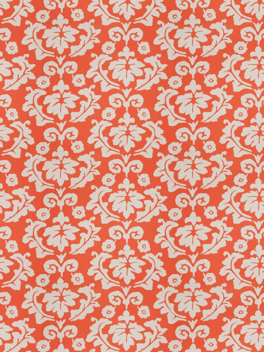 Stroheim Orange Damask Fabric Dana Gibson Nouveau Palazzo - Textile , HD Wallpaper & Backgrounds