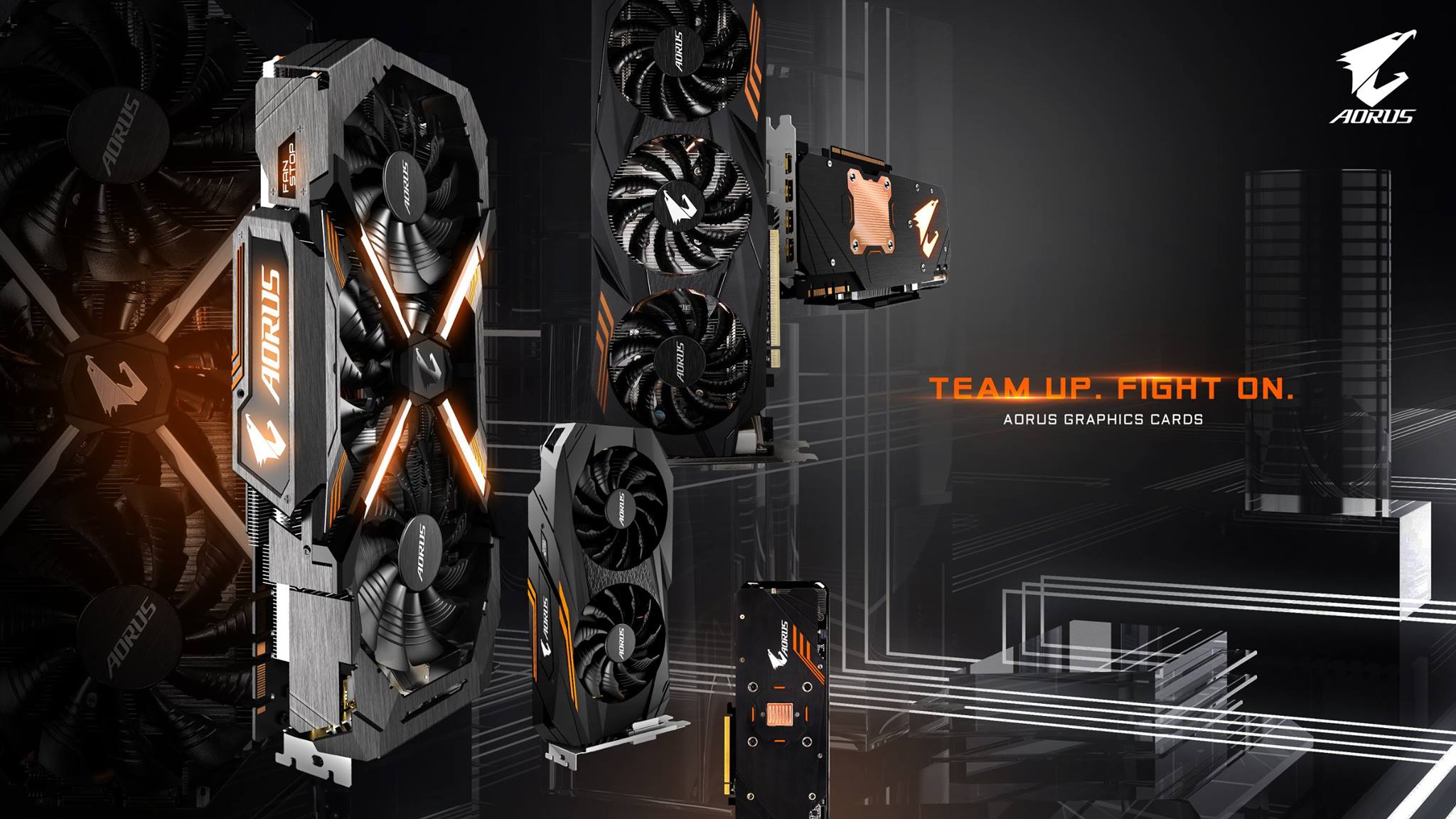 The New Aorus Graphics Card Family Consists Of The - Gigabyte Graphics Cards 2017 , HD Wallpaper & Backgrounds