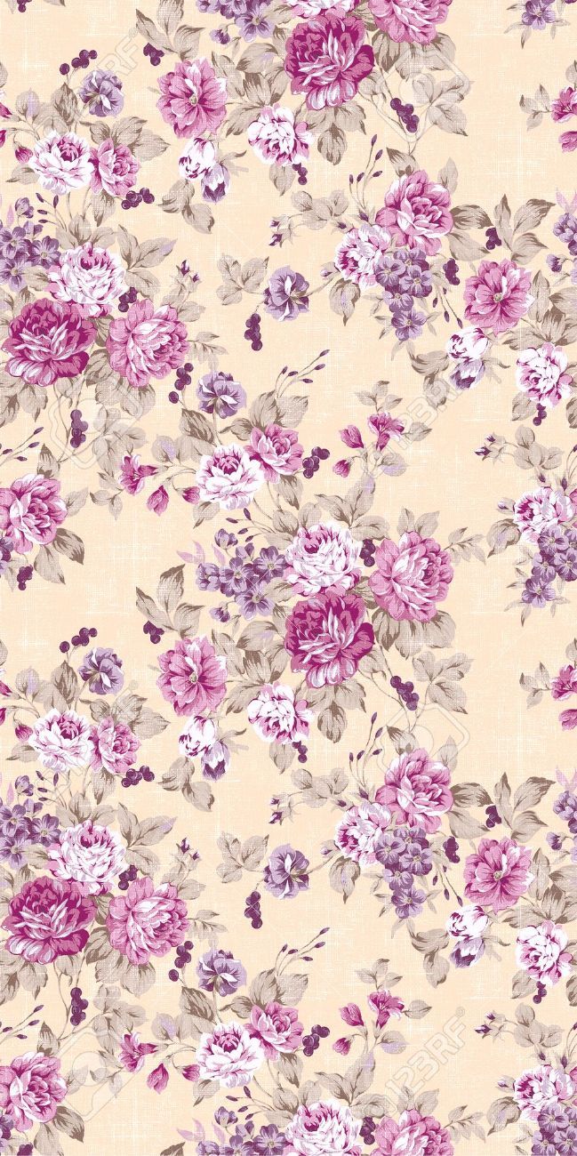 High Quality Live Vintage Flower Backgrounds - Floral Background Pink Purple , HD Wallpaper & Backgrounds