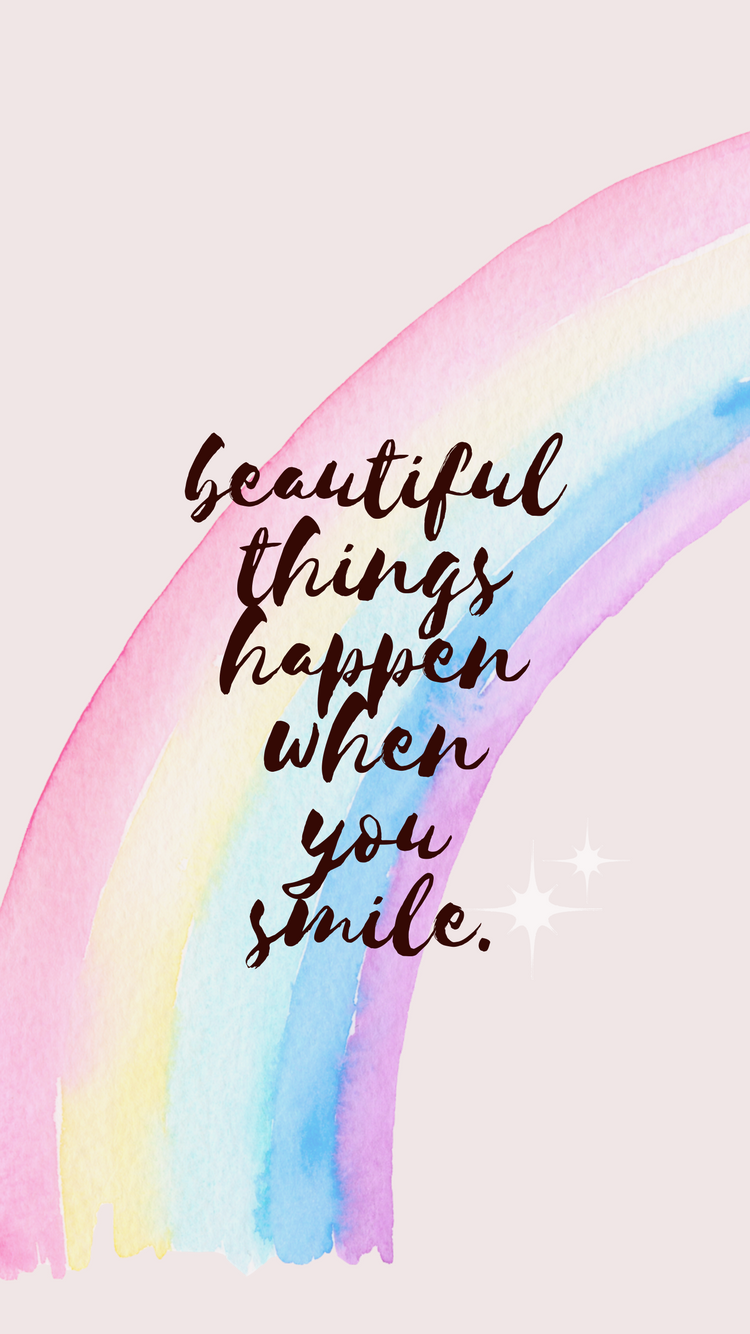 Beautiful Things Happen When You Smile Iphone Wallpaper - You Are Beautiful Phone , HD Wallpaper & Backgrounds