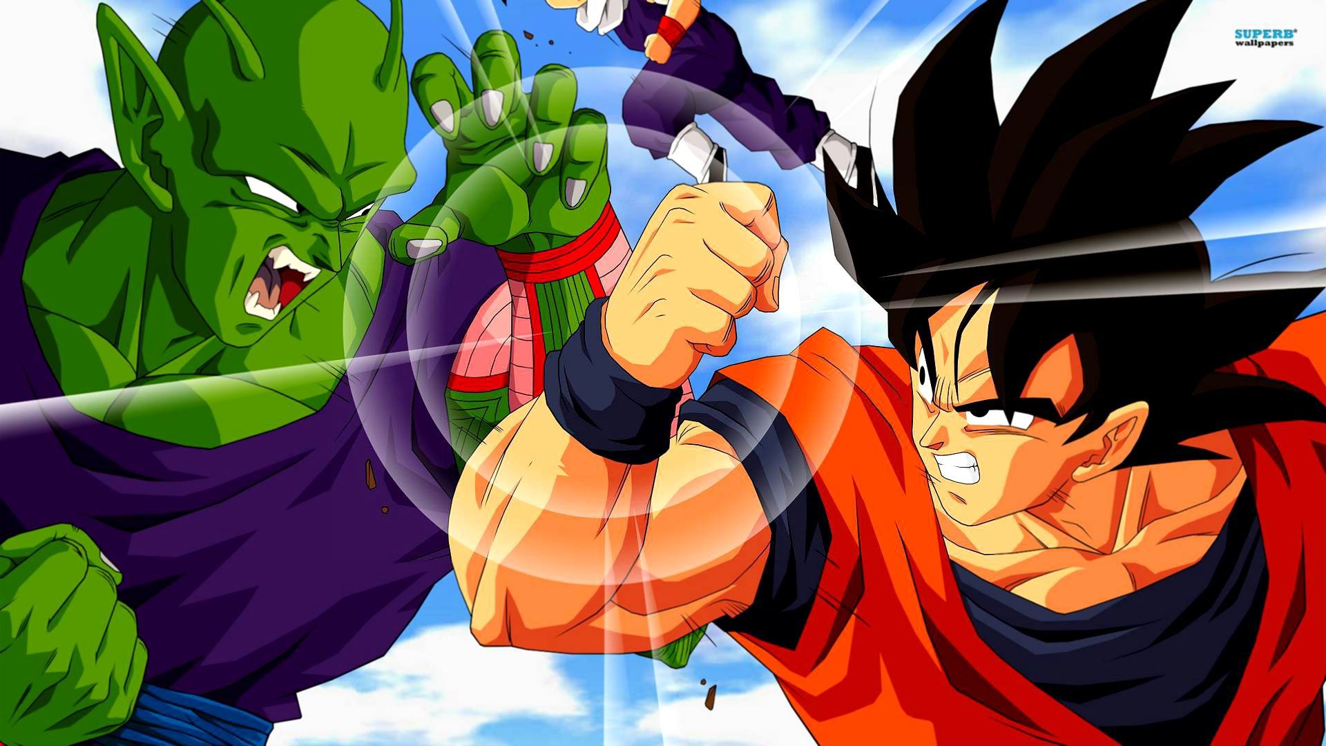 Dragon Ball Z Wallpapers Goku Super Saiyan 12 Wallpaper - Dragon Ball Z Piccolo And Goku , HD Wallpaper & Backgrounds