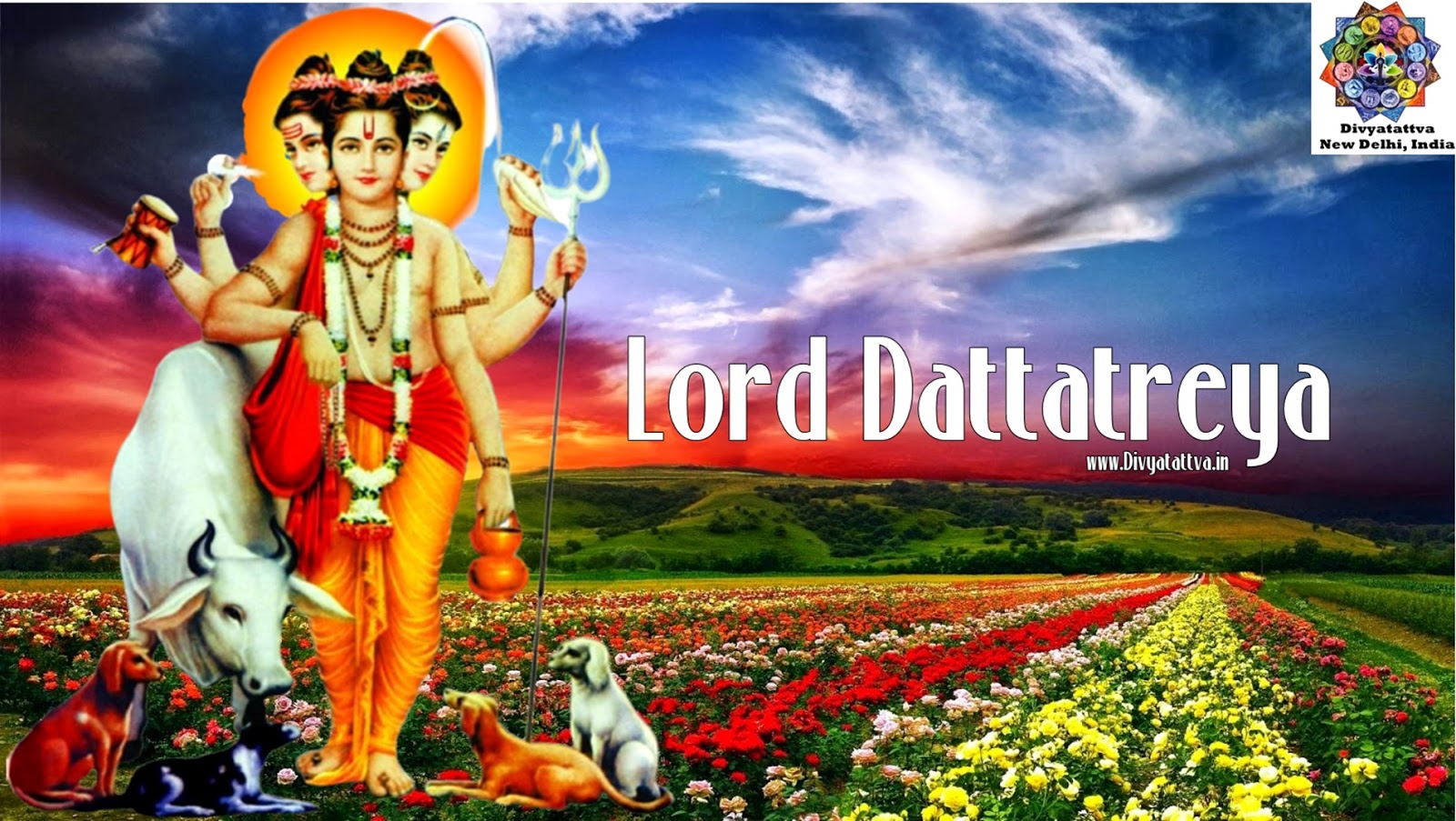 Lord Dattatreya - Flower Beautiful Landscapes , HD Wallpaper & Backgrounds