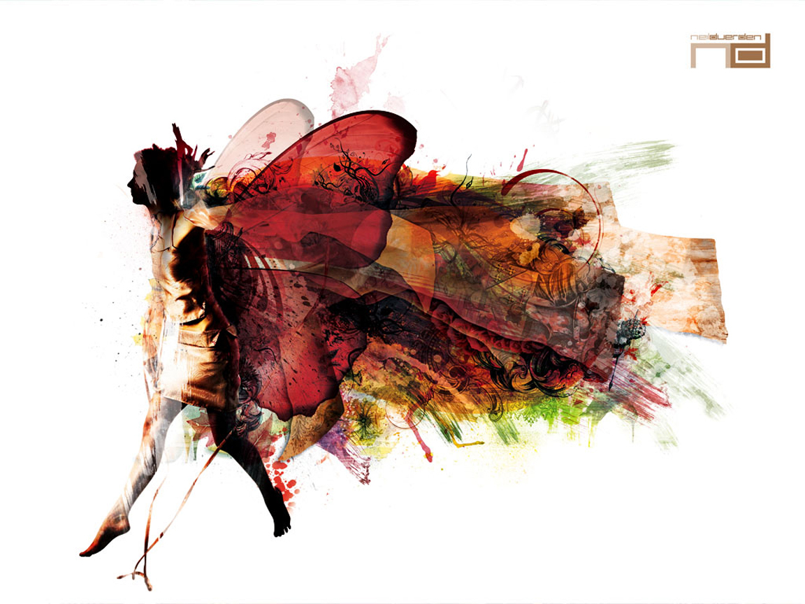 Butterfly Girl Wallpapers And Stock Photos - Neil Duerden Illustrator , HD Wallpaper & Backgrounds
