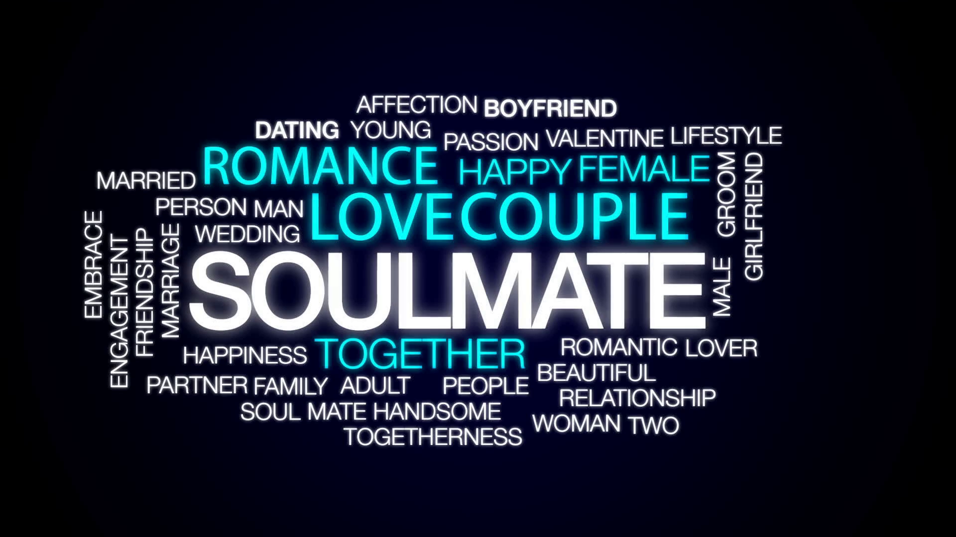 Soulmate Animated Word Cloud, Text Design Animation - Graphic Design , HD Wallpaper & Backgrounds