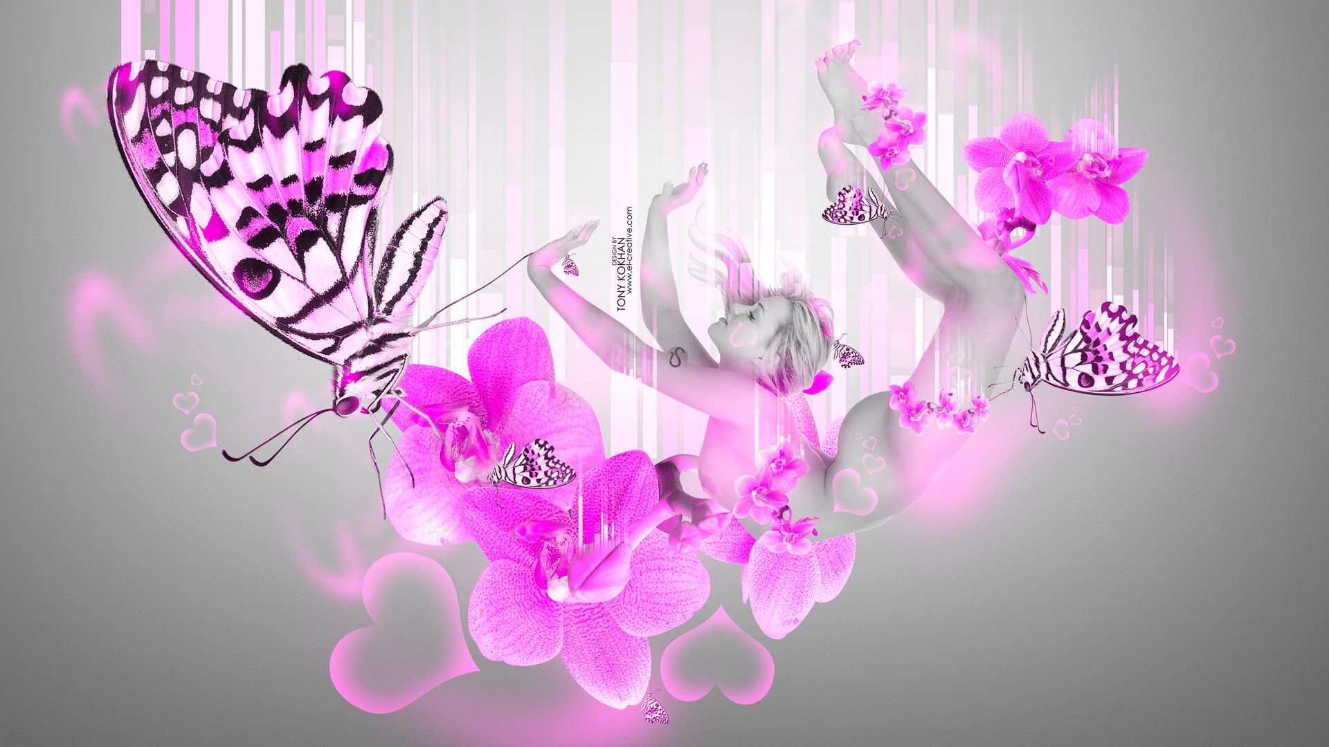 Neon Butterfly Backgrounds - Butterfly-amazing Paintings-29 , HD Wallpaper & Backgrounds