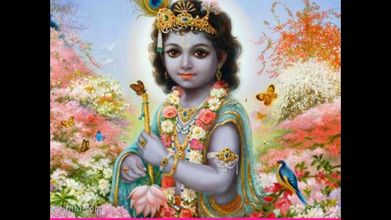 Hindu Gods Hd Wallpapers Free Download - Iskcon Baby Krishna Paintings , HD Wallpaper & Backgrounds