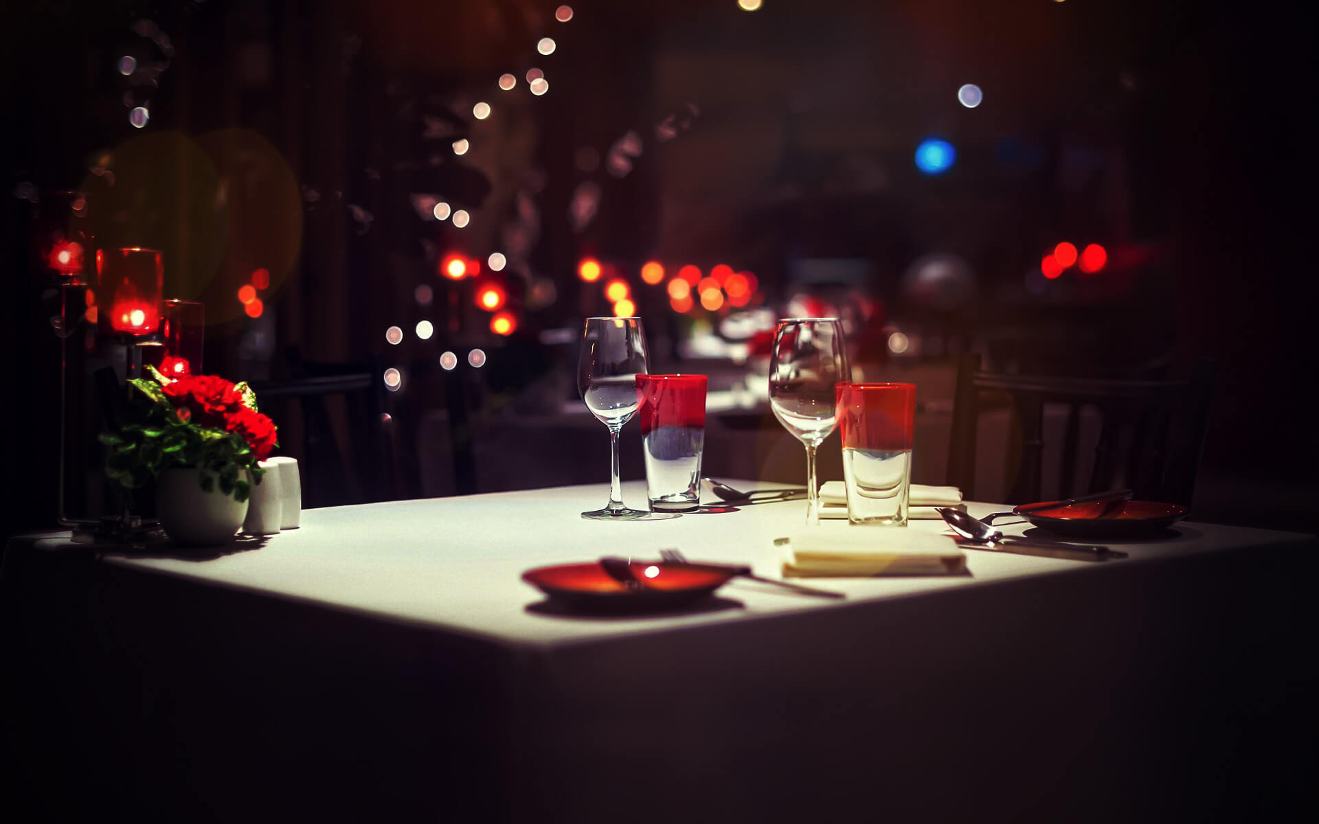 Best Couple Restaurant - Romantic Dinner Table Hd , HD Wallpaper & Backgrounds