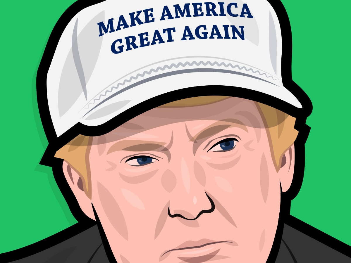 Hispanic Business Man Talking To Camera Stock Video - Trump Cartoon Great America Again , HD Wallpaper & Backgrounds