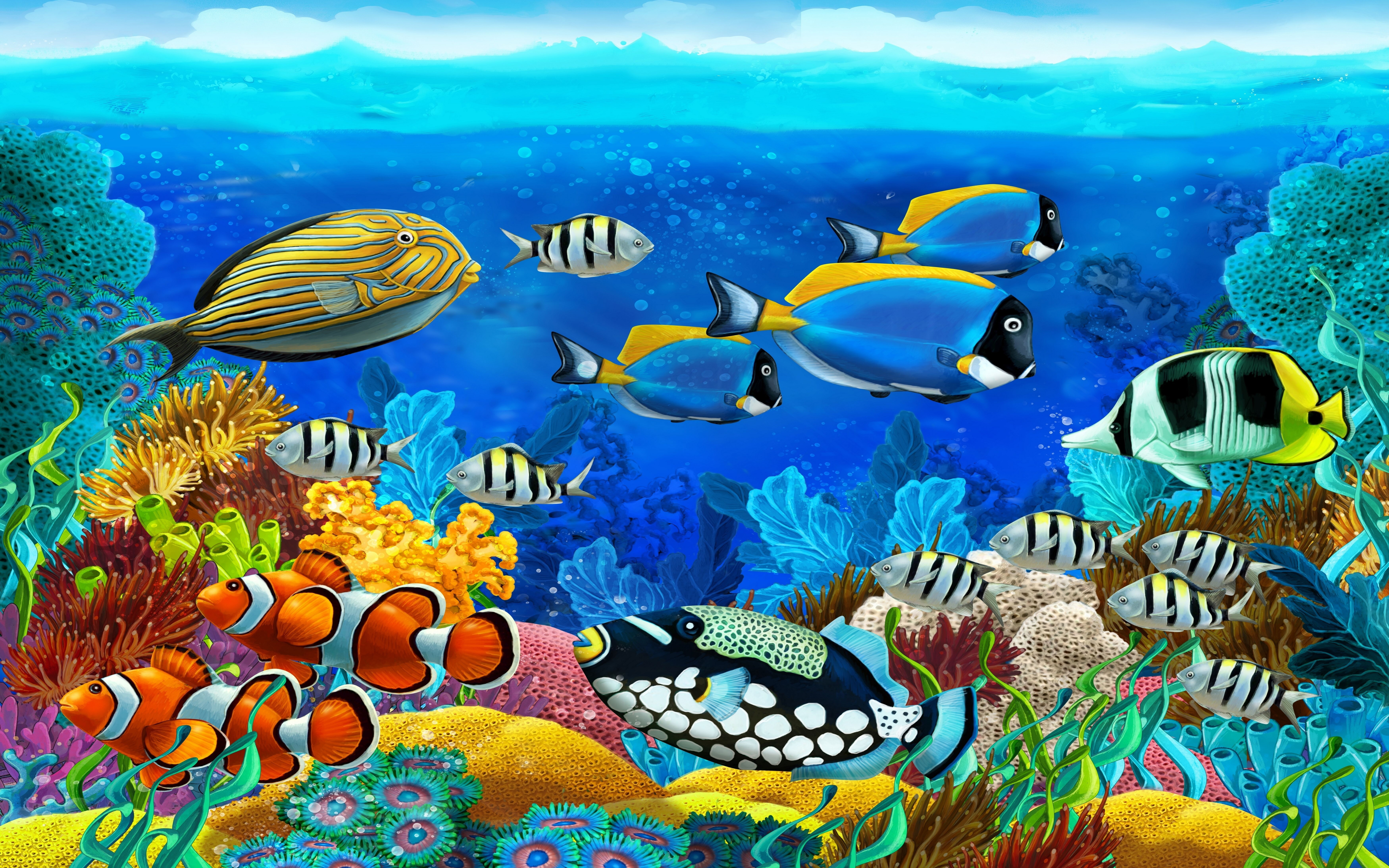 Download Original Resolution - Fish Under The Water , HD Wallpaper & Backgrounds