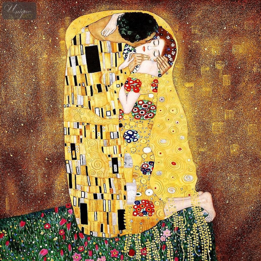 Gustav Klimt The Kiss Art Print Poster , HD Wallpaper & Backgrounds