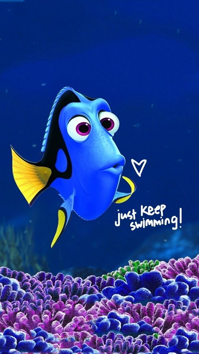 Hd Nemo Wallpapers - Just Keep Swimming Iphone , HD Wallpaper & Backgrounds