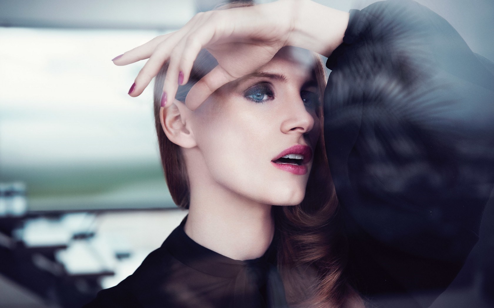 Jessica Chastain Wallpaper And Background Jpg 203 Kb - Jessica Chastain Cabello Negro , HD Wallpaper & Backgrounds