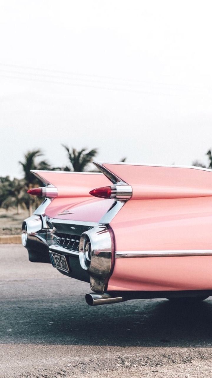 Oldies' Pink Car - Retro Aesthetic Wallpaper Iphone , HD Wallpaper & Backgrounds