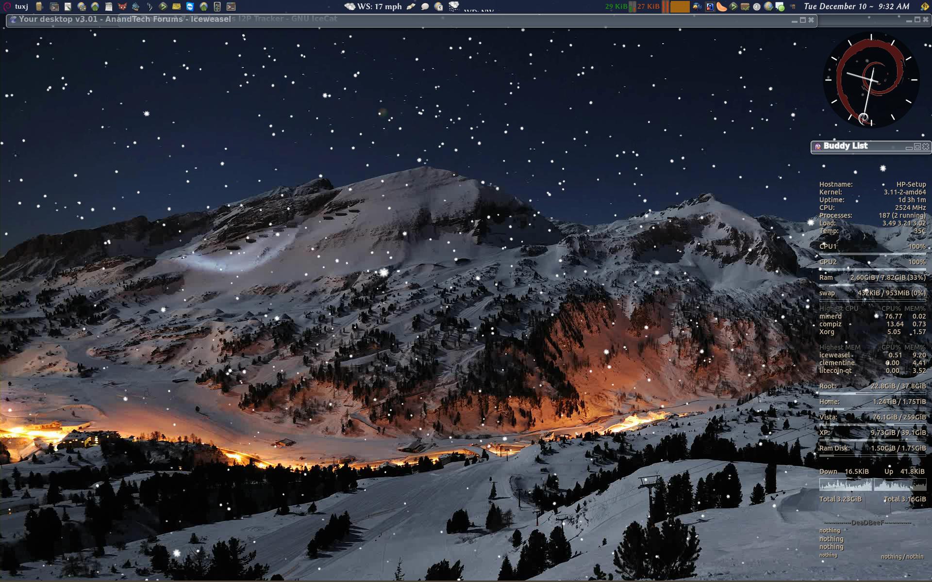 I Was Gonna Make A Video, But That's Too Much Work - Snowy Mountains At Night , HD Wallpaper & Backgrounds