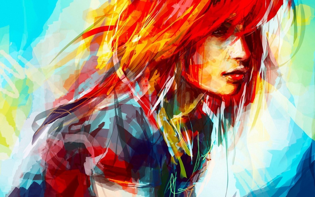 Hayley Williams Brush Portrait Color Face Celebrity - Abstract Digital Painting , HD Wallpaper & Backgrounds