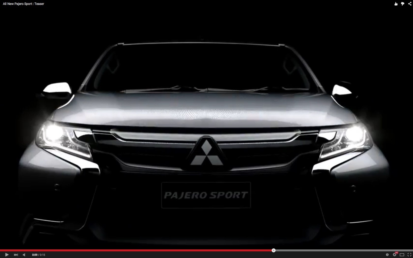 Mitsubishi Teases The New 2016 Pajero Sport Again This - Mitsubishi Pajero Sport Front , HD Wallpaper & Backgrounds
