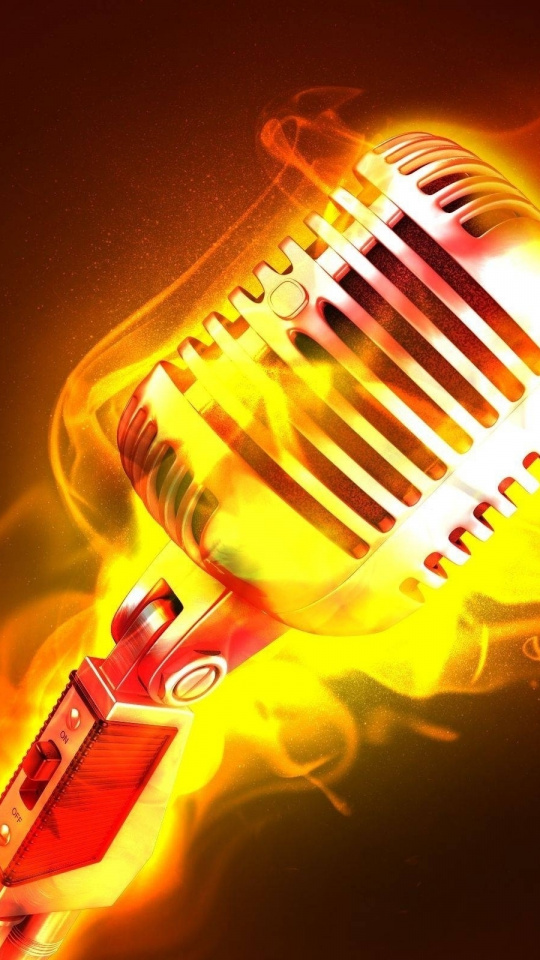 Microphone, Heat, Fire Performance, Orange, Open Mic - Radio Station On Fire , HD Wallpaper & Backgrounds