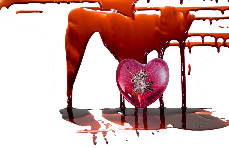 Blood, Heart, Broken Heart, Sad, Broken - Photoshop Brushes Rons , HD Wallpaper & Backgrounds