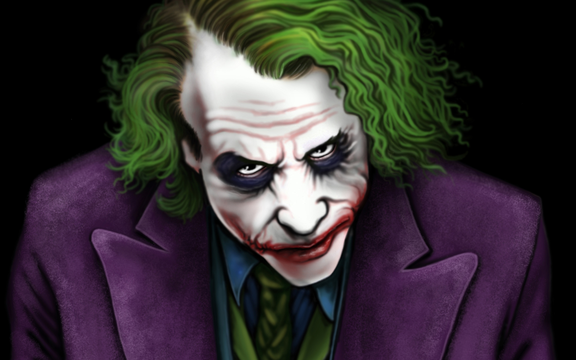 Wallpaper Of Heath Ledger, Joker, Painting, Art, The - Heath Ledger Joker 4k , HD Wallpaper & Backgrounds